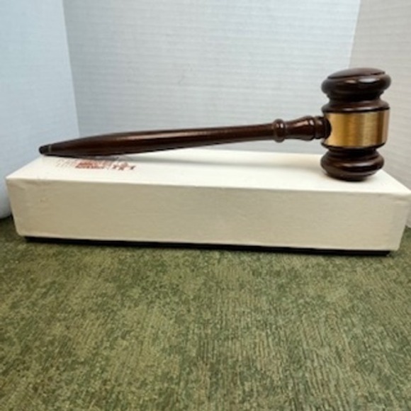 Other - Symbol of Leadership Wood Gavel with Gold Band Made in America 10.5 Inch